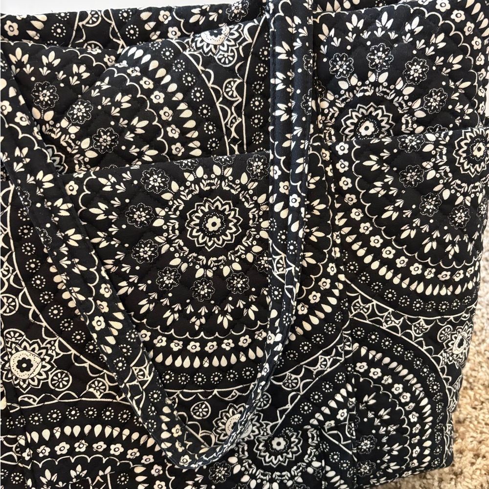 Vera Bradley Black and White Mandala Tote - Picture 4 of 5